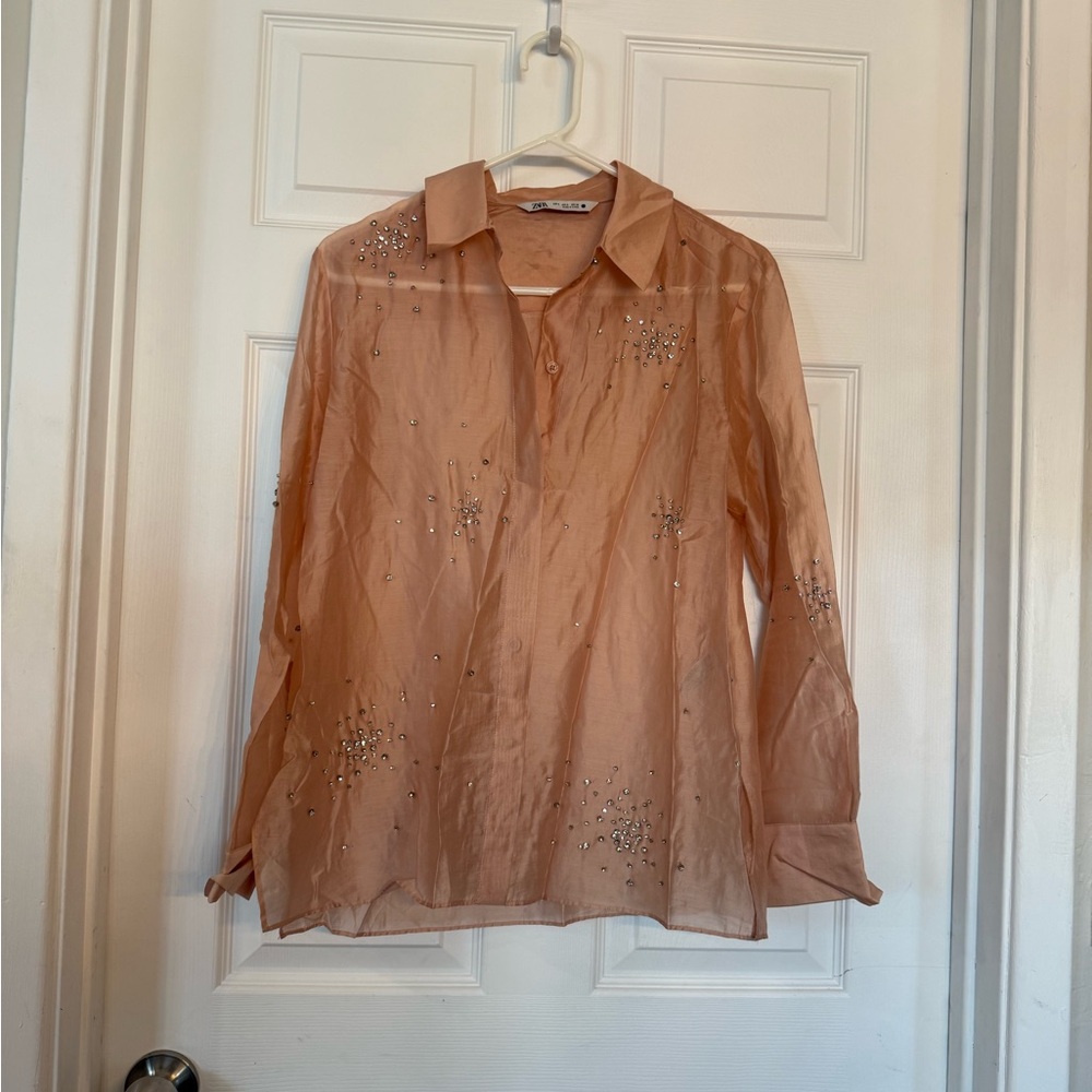Zara Light Coral Top